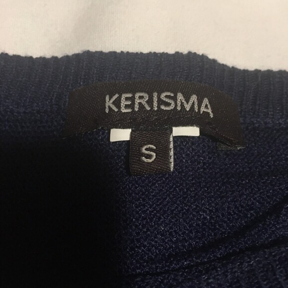 🎯3 for $30🎯 sweater Women S navy blue penguin tail sheer back soft lightweight - Picture 3 of 6